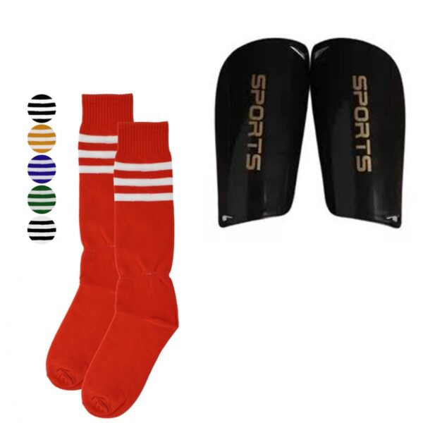 Medias De Futbol + Canilleras De 16cm Para Niños