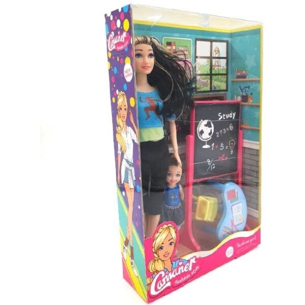 Muñeca Maestra Con Accesorios Dos Muñecas - Imagen 3