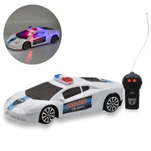 Auto Policía A Control Remoto Con Luces Patrulla Rc