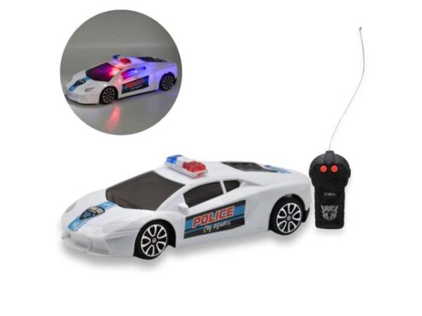 Auto Policía A Control Remoto Con Luces Patrulla Rc