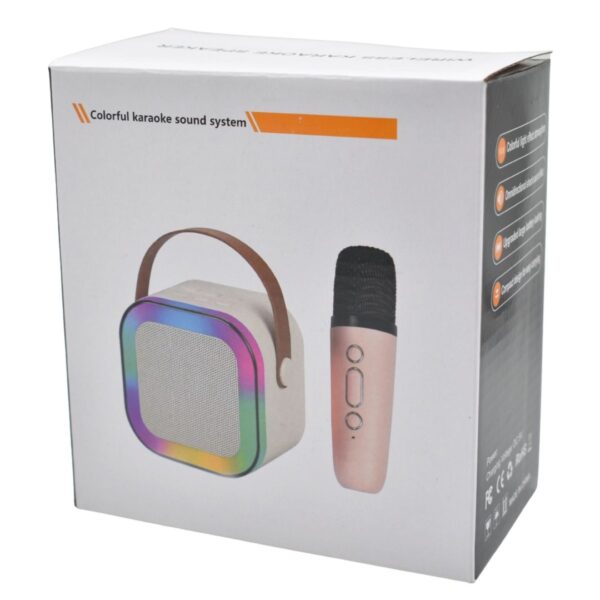 Parlante Inalambrico Karaoke Bluetooth Led Rgb Con Micrófono - Imagen 5