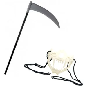 Guadaña con Máscara de Dientes de Dragón