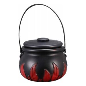 Balde Caldero Olla De Bruja Con Tapa Para Halloween