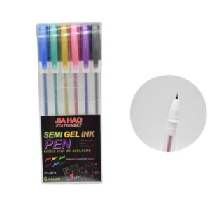 Bolígrafo Lapicera Gel 0.7mm X6 Colores Metálicos