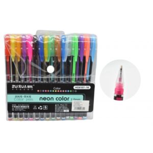 Set De Lapiceras De Colores Neon X 12 Unidades