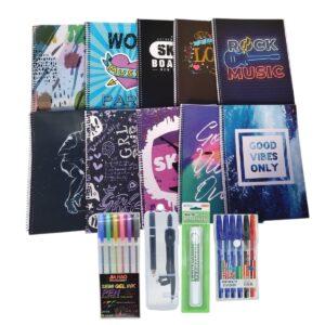 Kit Útiles Liceales Escolares Cuadernolas Lapiceras Compas