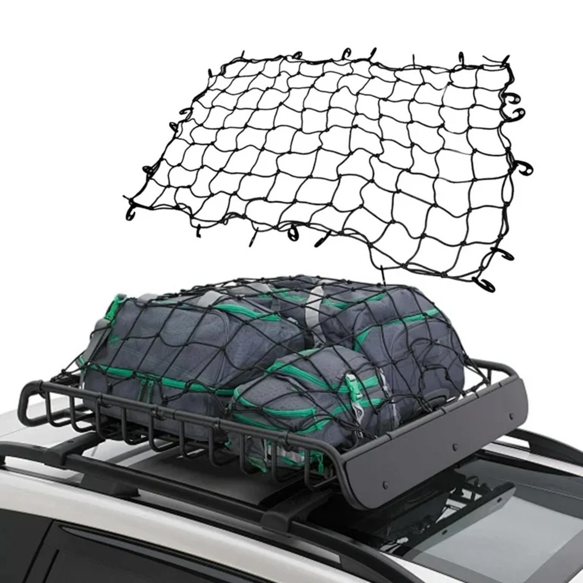 Red Elástica Carga Pulpo Trailer Equipaje 120x 80cm Ganchos - Imagen 3